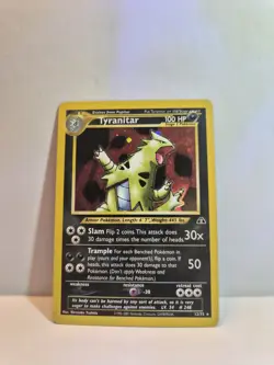 Tyranitar 12/75 Holo Rare - Neo Discovery - Pokemon TCG 2001 Vintage - Image 1