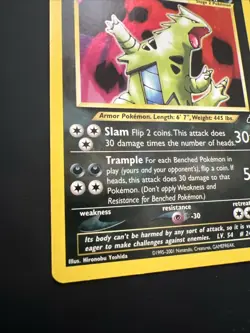 Pokemon TCG Tyranitar Neo Discovery Holo Unlimited Rare Card 12/75 - Image 2