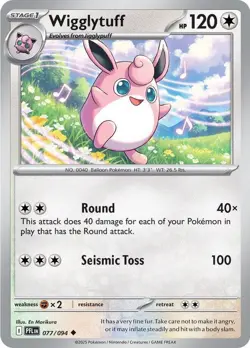 Wigglytuff - ME02: Phantasmal Flames 077/094 NM English Pokemon Card - Image 1