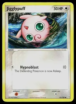 Pokemon Card Crystal Guardians Jigglypuff 53/100 Common - Image 1