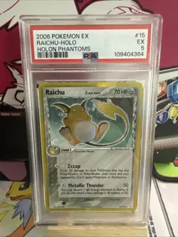 Pokemon Card PSA 5 Raichu Holo 2006 Holon Phantoms Low Pop 28 - Image 1