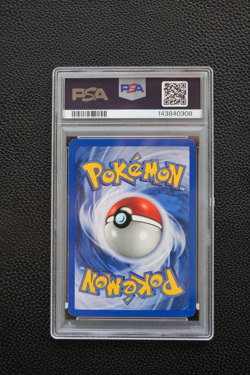 1st Edition Erika 16/132 PSA 7 NM Gym Heroes Holo Pokemon Card Swirl - Image 3