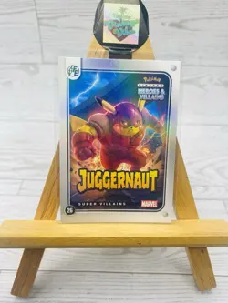 Pikachu as Juggernaut #2 Holo Marvel Heroes & Villains Non-Pokemon Fan Art Card - Image 1