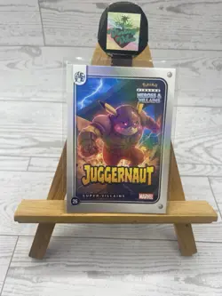 Pikachu as Juggernaut #2 Holo Marvel Heroes & Villains Non-Pokemon Fan Art Card - Image 2