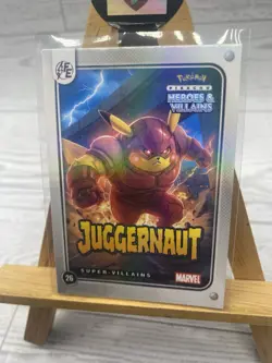Pikachu as Juggernaut #2 Holo Marvel Heroes & Villains Non-Pokemon Fan Art Card - Image 4