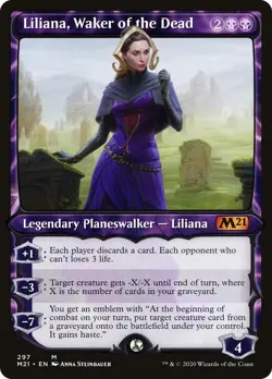 Liliana, Waker of the Dead (Showcase) [Core Set 2021] Foil Near Mint - Image 1