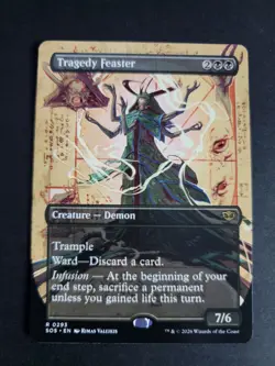Tragedy Feaster (Borderless) Rare MTG Secrets of Strixhaven - Image 1