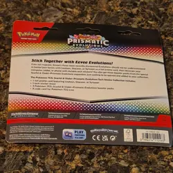 Pokemon Scarlet & Violet Prismatic Evolutions Tech Sticker Collection 3 Pack - Image 2