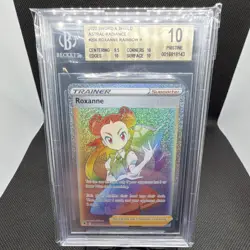 Pokemon Roxanne Astral Radiance Rainbow Rare Secret Rare 2022 BGS 10 206/189 - Image 1