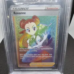 Pokemon Roxanne Astral Radiance Rainbow Rare Secret Rare 2022 BGS 10 206/189 - Image 2