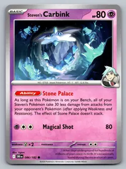 Pokemon TCG SV10: Destined Rivals Steven's Carbink 086/182 - Image 1