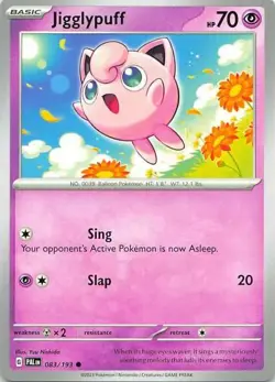 Jigglypuff 083/193 Pokemon Paldea Evolved Common NM Pokemon TCG - Image 1