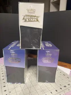 Pokemon TCG SwSh Chilling Reign Brilliant Stars Sealed Elite Trainer Box Lot 3 - Image 2
