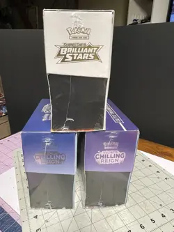 Pokemon TCG SwSh Chilling Reign Brilliant Stars Sealed Elite Trainer Box Lot 3 - Image 4