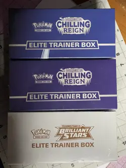 Pokemon TCG SwSh Chilling Reign Brilliant Stars Sealed Elite Trainer Box Lot 3 - Image 5
