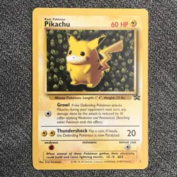 Pikachu - #1 WOTC Black Star Promo - LP Vintage Pokemon TCG - 1999 - Image 1