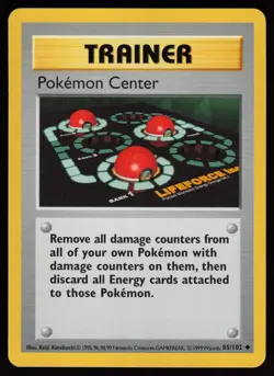 POKEMON CENTER 85/102 UNCOMMON BASE SET UNLIMITED POKEMON LP - Image 1
