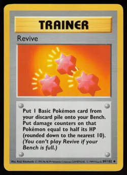 REVIVE 89/102 UNCOMMON BASE SET SHADOWLESS POKEMON LP - Image 1