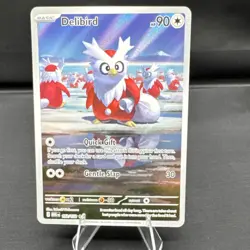 Pokemon tcg Delibird Me01: Mega Evolution Illustration Rare Holo 152/132 90 HP - Image 1