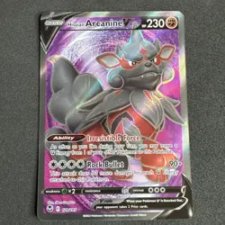 Hisuian Arcanine V 179/195 Rare Ultra Silver Tempest Pokemon Near Mint - Image 1