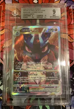 (US) BGS 9 Lucario VSTAR Pokemon TCG SWSH291 Sword & Shield Holo Promo English - Image 1