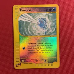 Pokemon Vintage Reverse Holo Remoraid 105/147 Aquapolis Wotc E-Reader 2003 - Image 1