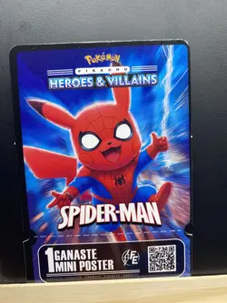 Pikachu as Spider-Man Marvel Heroes & Villain Non-Pokemon Fan Art Poster Prize - Image 4