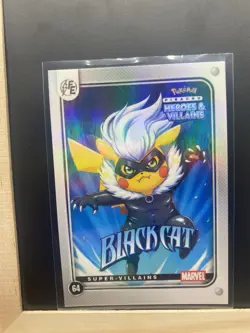 Pikachu as Black Cat Holo Marvel Heroes & Villains (Non-Pokemon Fan Art) - Image 5