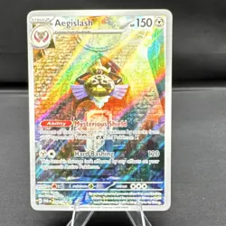 Pokemon tcg Aegislash 210/182 SV04: Paradox Rift Illustration Rare Holo 150 HP - Image 1
