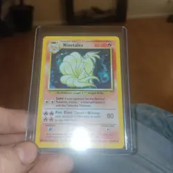 💥 Pokemon Ninetales 12/102 Base Set Holo Rare 80 HP Stage 1 Pokemon TCG - Image 3