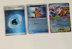 Pokemon TCG Holo Water Lot Staryu Reverse Holo + Mega Starmie EX + Water Energy - Image 3