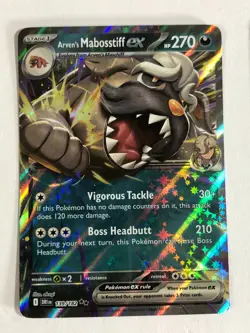 Pokemon TCG Destined Rivals Mabosstiff EX 139/182 Near Mint - Image 1