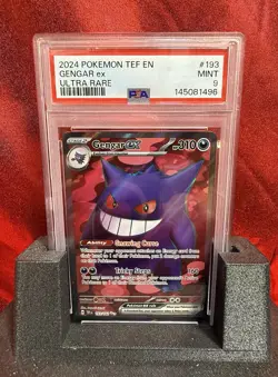 2024 Pokemon Temporal Forces #193 Gengar ex Ultra Rare PSA 9 - Image 1