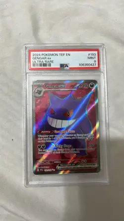 2024 Pokemon Scarlet & Violet Temporal Forces Gengar EX Ultra Rare 193/162 PSA 9 - Image 1
