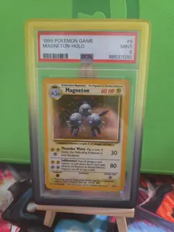 Pokemon TCG Magneton 1999 Base Set Holo Unlimited 9/102 PSA 9 - Image 1
