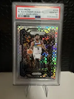 2023-24 Panini Nickeil Alexander-Walker #218 Lucky Envelopes Prizm /8 PSA10 POP1 - Image 1