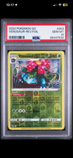 (POP 16) 2022 Venusaur Reverse Holo 003 Pokemon Go PSA 10 Small Crack On Slab - Image 1