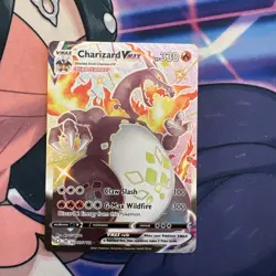 Pokemon TCG Charizard VMAX Holo Ultra Rare Card Shining Fates SV107/SV122 - Image 1