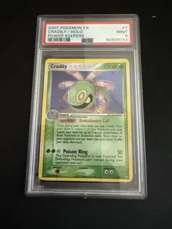 2007 POKEMON Card EX POWER KEEPERS #7 CRADILY-HOLO PSA 9 - Image 1