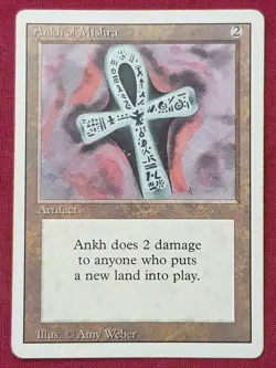 Magic The Gathering REVISED EDITION ANKH OF MISHRA artifact card MTG - Image 1