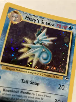 Misty's Seadra PRERELEASE Gym Heroes - Holo Rare 9/132 WOTC Card NM Pokemon TCG - Image 2