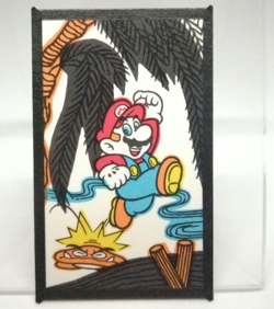 Mario Super Mario Bros. HANAFUDA playing CARD Nintendo JAPAN Game Koikoi Black - Image 1