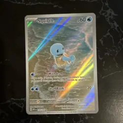 Pokemon Squirtle 170/165 Scarlet & Violet 151 Illustration Rare Holo Card - Image 1