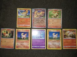8 Ponyta & Rapidash Pokemon Cards. - Image 1