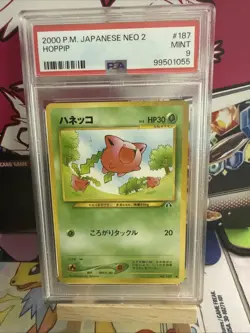 Pokemon Card Japanese PSA 9 Hoppip Neo 2 Low Pop 90 - Image 1