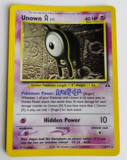 Pokemon TCG Unown [A] Neo Discovery 14/75 Holo Rare LP/NM - Image 1