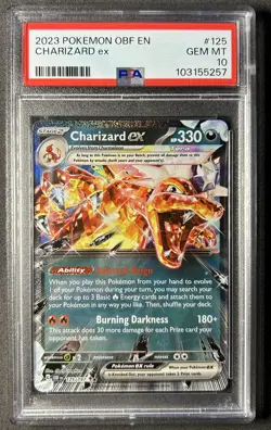 CHARIZARD GEM MINT 2023 POKEMON OBF EN-OBSIDIAN FLAMES HP330 EX PSA 10 - Image 1