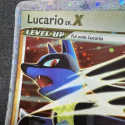 Lucario LV.X 122/123 Mysterious Treasures Holo Ultra Rare Vintage Pokemon TCG - Image 4
