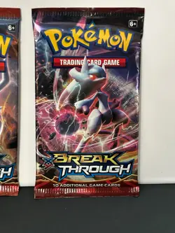 2x Pokemon TCG BREAKthrough Factory Sealed Booster Packs Mega Mewtwo Houndoom - Image 3