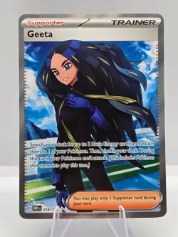 Geeta 218/197 Ultra Rare Obsidian Flames Pokemon NM - Image 1